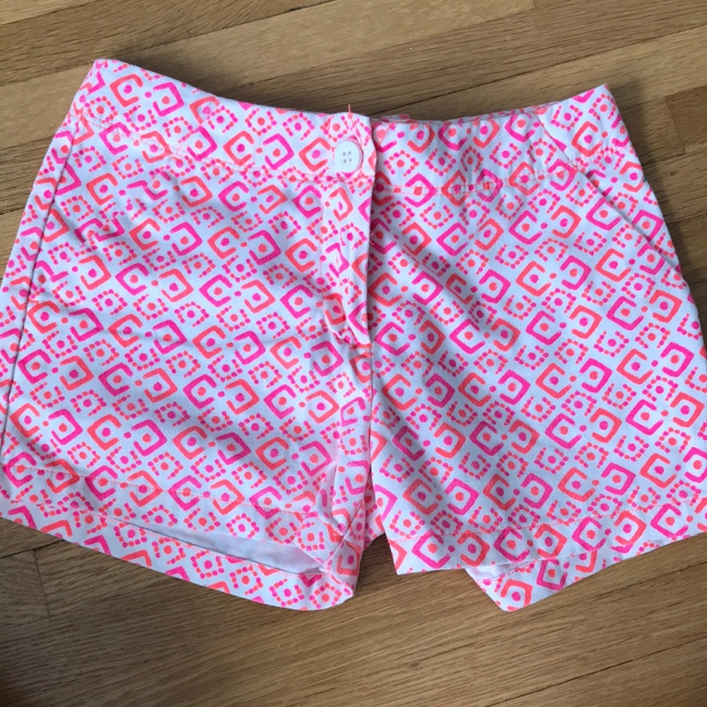 Neon pink and orange shorts